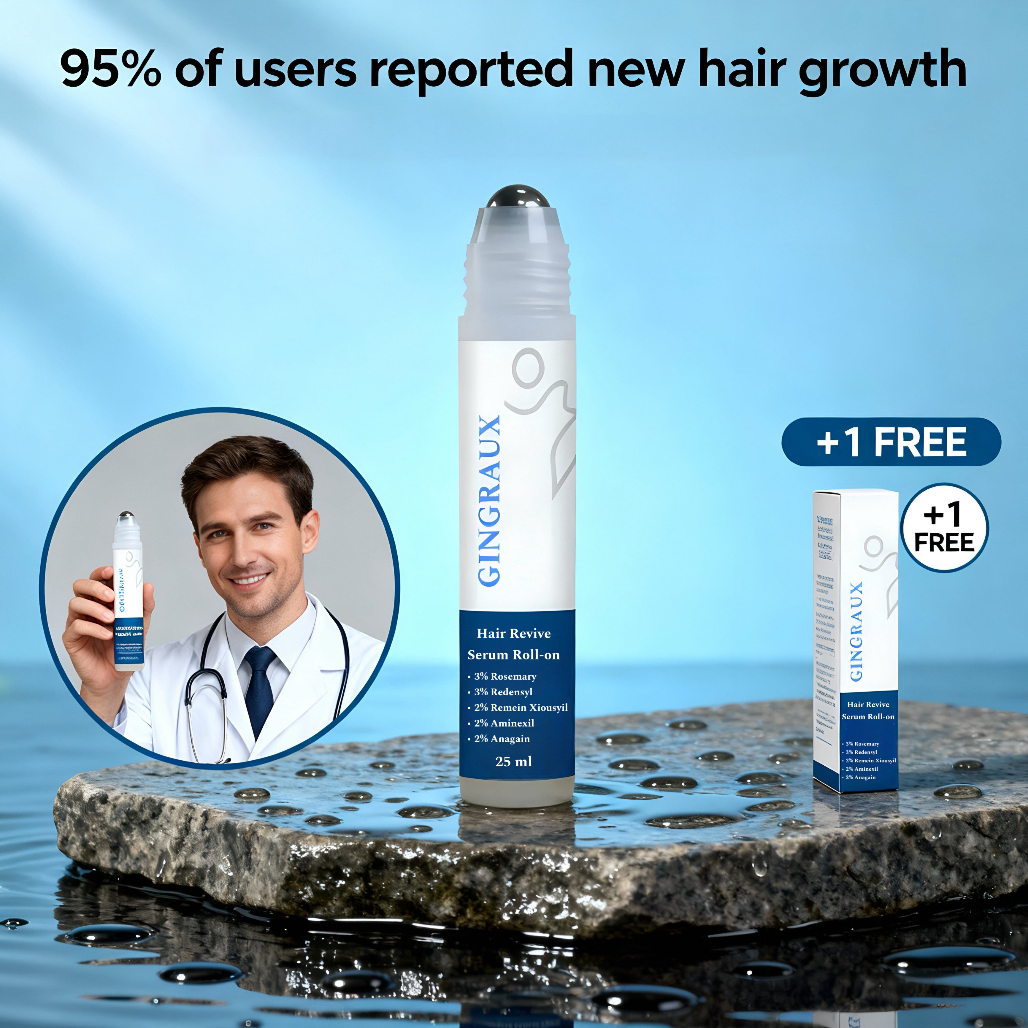 GINGRAUX™ HairRevive Roll-On